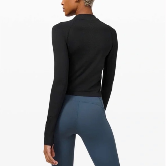 Lululemon Swiftly Tech 1/2 Zip 2.0 *Cool Black/Graphite Grey Size 8 - Picture 6 of 11